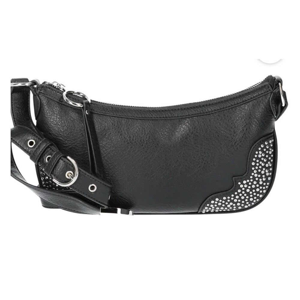 Jessica Simpson Women's Jessie Faux Leather Shoulder Handbag, Meteorite